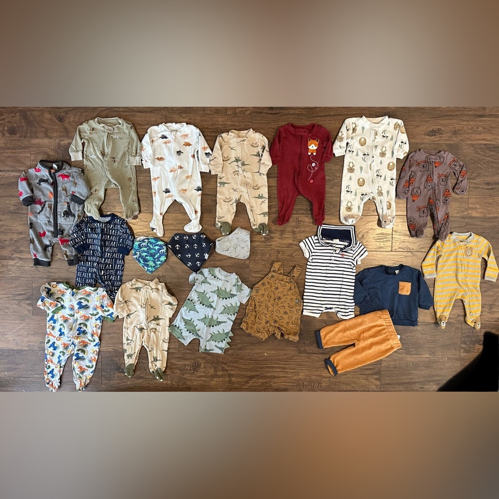 Carter's Baby Multi-Print Neutral and Accent Color Layette Mix